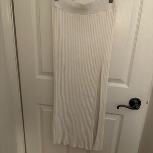 Wilfred Cream Ribbed skirt